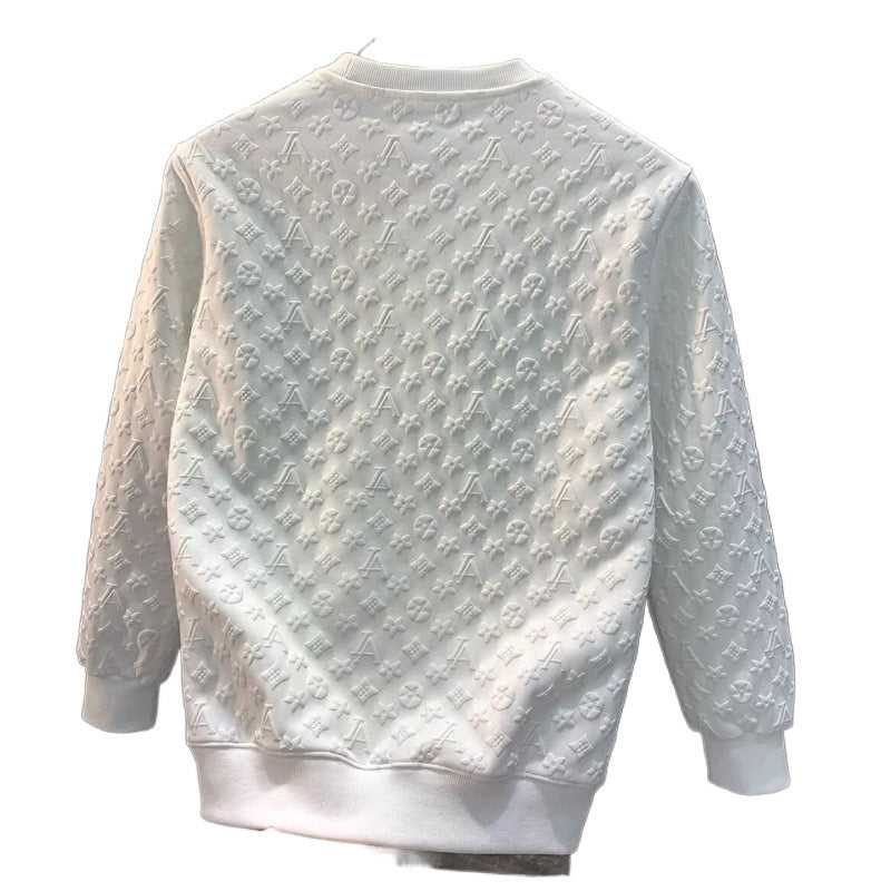 Herren lässiger Sweatshirt mit strukturellem Design Drune