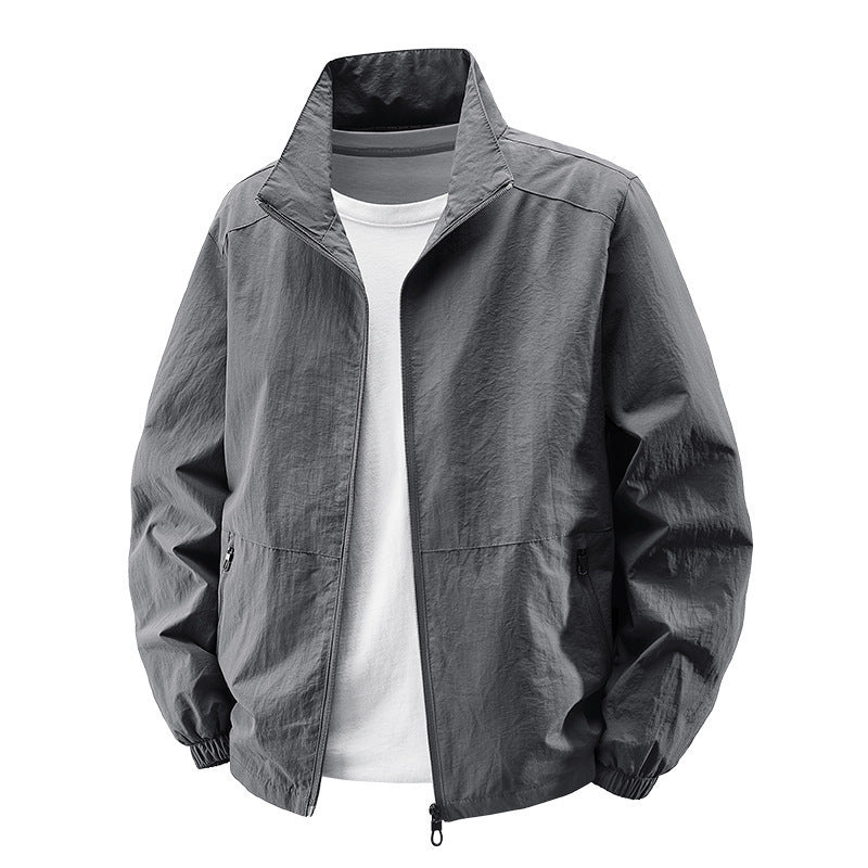 Herren Leichte Übergangsjacke mit hohem Kragen Drune