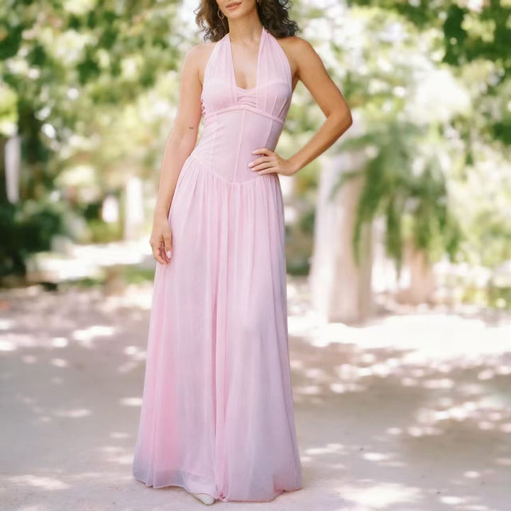 Damen Elegantes Maxikleid mit trägerlosem Design und schmeichelndem Schnitt Drune