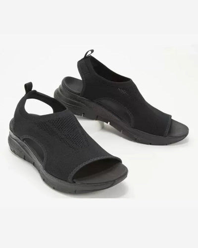 Damen Komfortable Sandaletten mit atmungsaktiver Strickoberfläche und ergonomischem Fußbett Drune