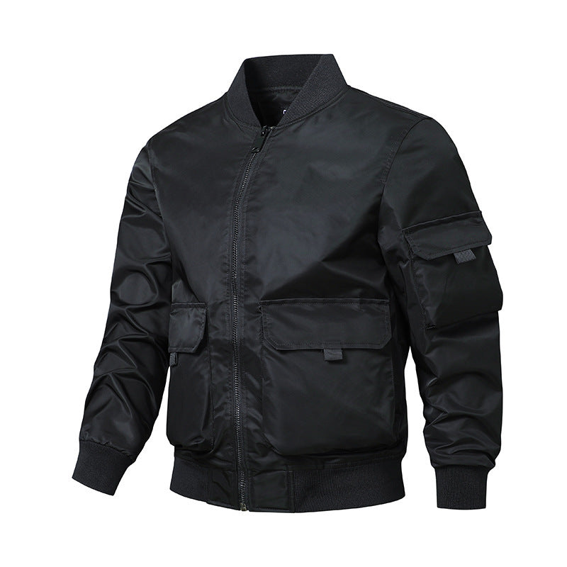 Herren Bomberjacke im Utility‑Style mit windabweisender Shell, Mehrfachtaschen und Rippbündchen Drune