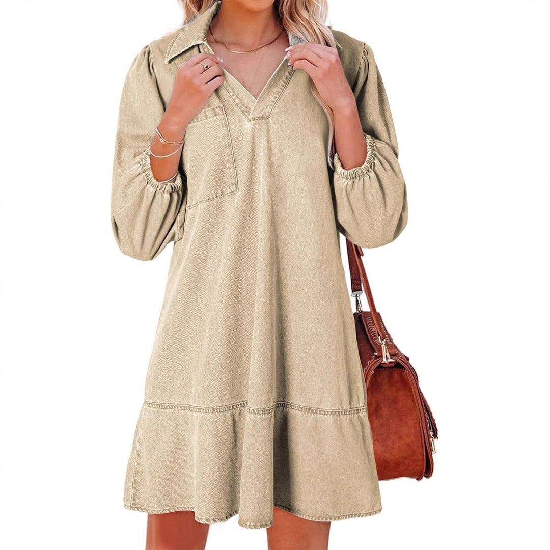 Damen Denim Kleid im lässigen Schnitt Drune