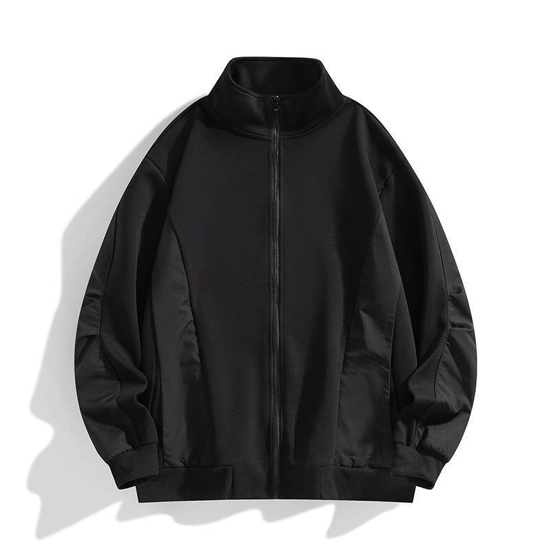 Herren Boxy-Performance-Zipjacke mit hohem Stehkragen, Paneelnähten & windabweisender Struktur Drune