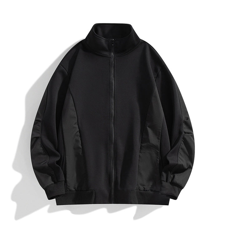 Herren Boxy-Performance-Zipjacke mit hohem Stehkragen, Paneelnähten & windabweisender Struktur Drune