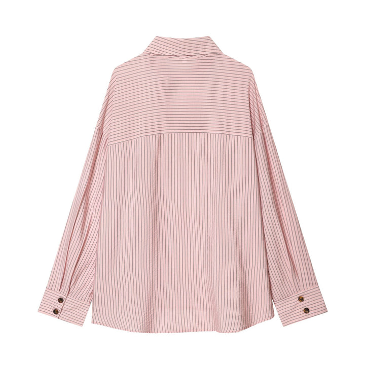 Damen Oversize-Hemdbluse mit asymmetrischem Stehkragen und verlängerter Rückenpartie Drune