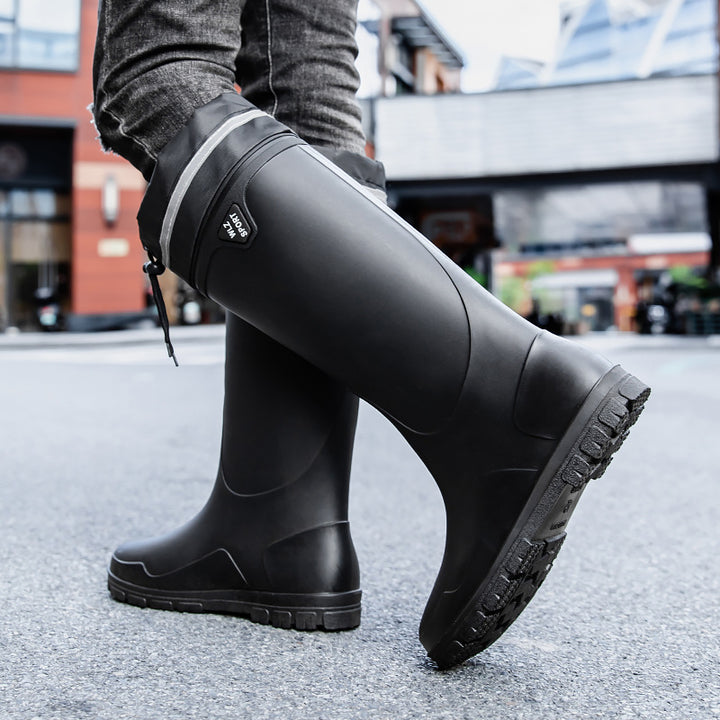 Herren Mittelhohe Wasserdichte Gummistiefel mit kontrastierender Profilsohle Drune