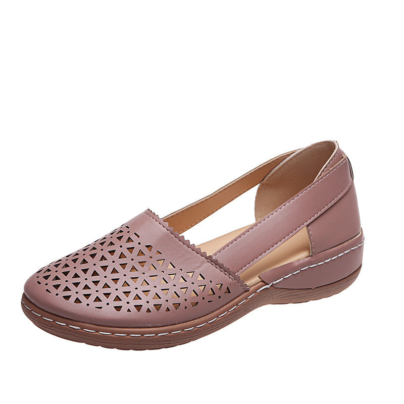 Damen  perforierte Slipper-Pumps mit seitlichen Cut-Outs elastischem Fersenband und dämpfender Komfortsohle Drune