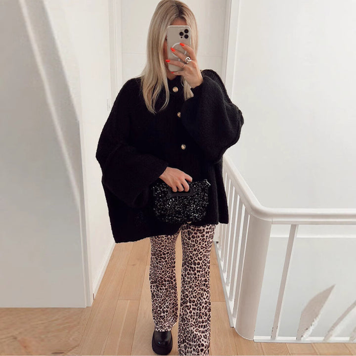 Damen Strickjacke mit oversized Schnitt und eleganten Knopfdetails Drune