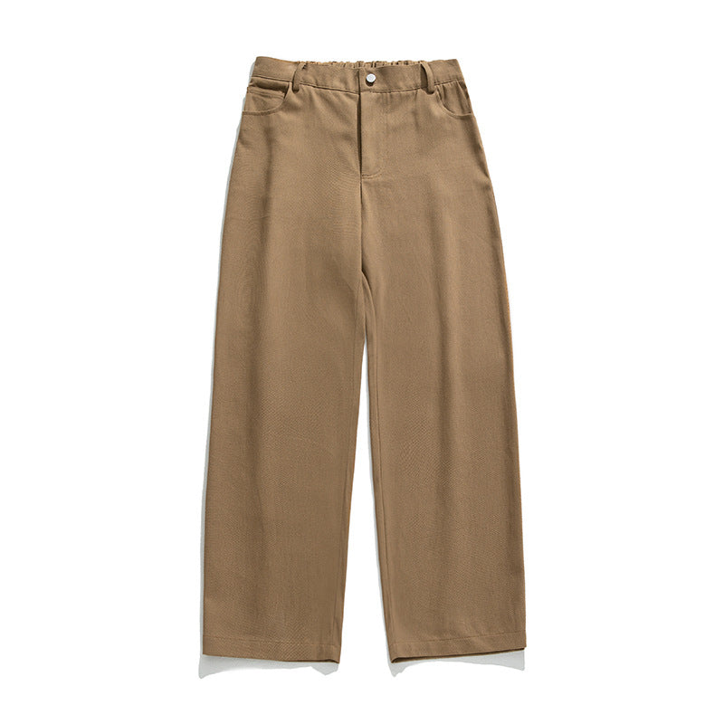Damen Weite High‑Waist Twill-Hose mit Relaxed Fit und Bundfalten Drune