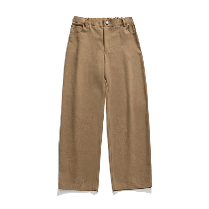 Damen Weite hochtaillierte Chino-Hose aus Baumwollmix mit geradem Bein Drune