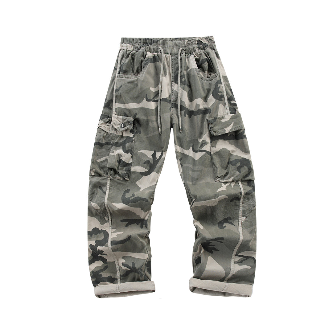 Herren Cargohose mit elastischem Bund, Tunnelzug und Mehrfach‑Taschen Drune