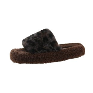 Damen Flauschige Hausschuhe mit tierischem Muster Drune