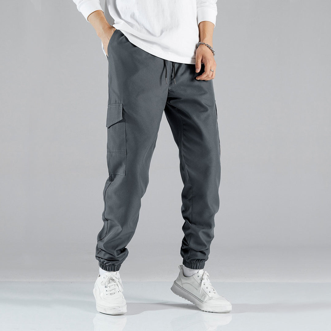Herren Technische Cargo-Jogginghose im Utility‑Stil mit Klappentaschen & elastischen Knöchelbündchen Drune