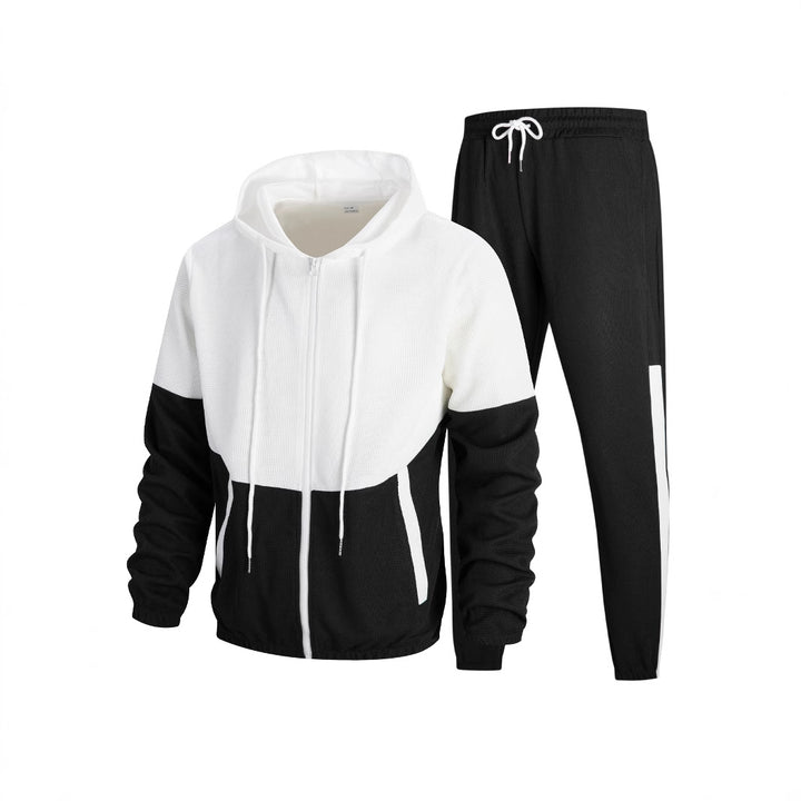 Herren sportliches Outdoor-Set mit atmungsaktiven Materialien und stylischem Farbblockdesign Drune