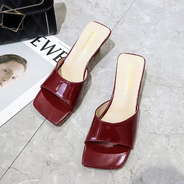Damen Chic Open-Toe Slide High Heels mit Komfortpolsterung Drune