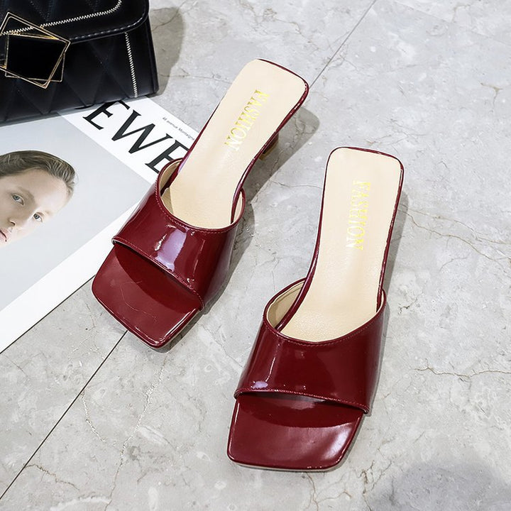 Damen Chic Open-Toe Slide High Heels mit Komfortpolsterung Drune