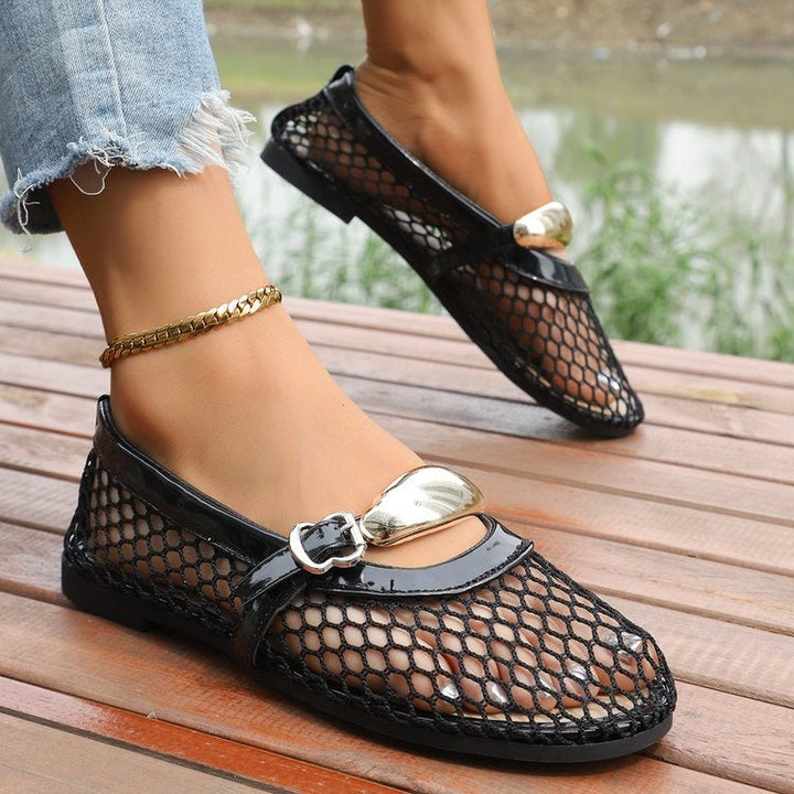 Damen Elegante und luftige Netz-Slipper Drune