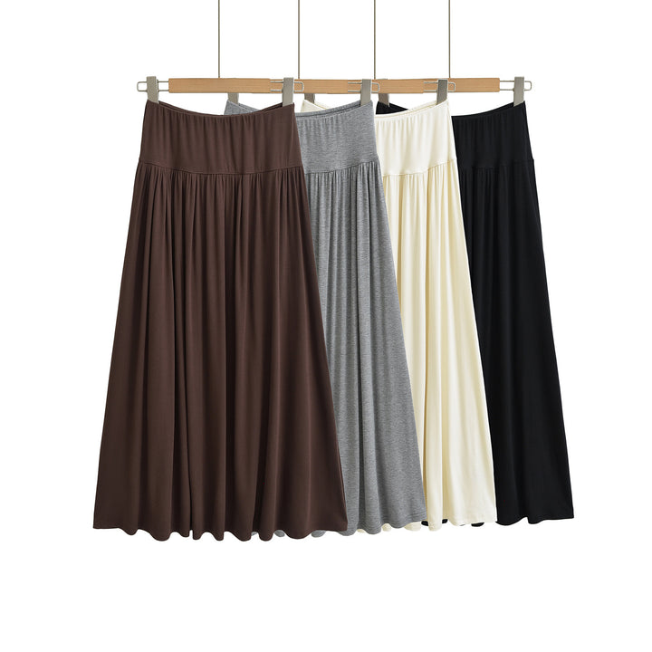 Damen Maxirock mit hohem Komfortbund und schwingendem Design Drune