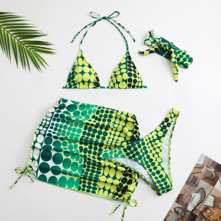 Damen Triangel-Bikini mit Rock Drune