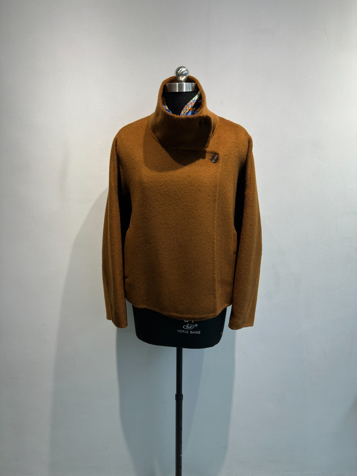 Damen Gemütlicher Oversized Mock Neck Pullover Drune