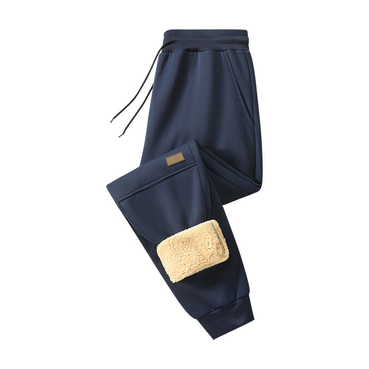 Herren Gefütterte Cozy‑Tech Jogginghose mit Teddy‑Innenfutter, Kordelbund & Bündchen Drune