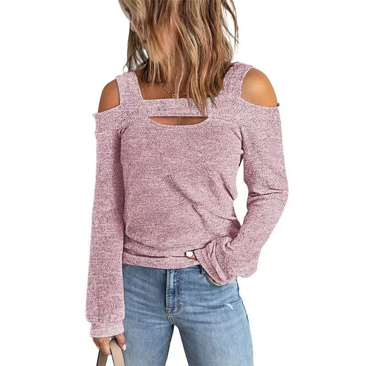 Damen lässiges Langarmshirt mit Cut-Out-Design Drune
