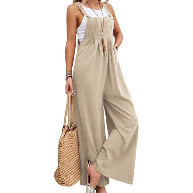 Damen weite Latzhose mit lässigem Schnitt und raffinierten Details Drune