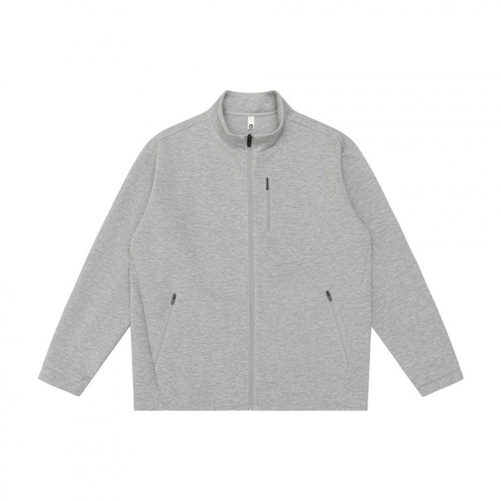 Unisex Boxy-Fleece-Zipjacke mit hohem Stehkragen, Brusttasche und verdecktem Frontreißverschluss Drune