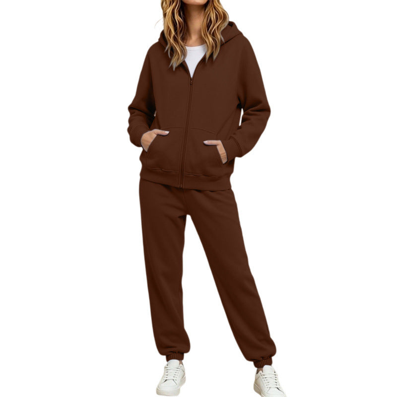 Damen Komfortabler Kapuzenpullover und Jogginghose Set Drune