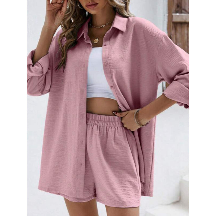 Damen lässiges Oberteil und Shorts Set Drune