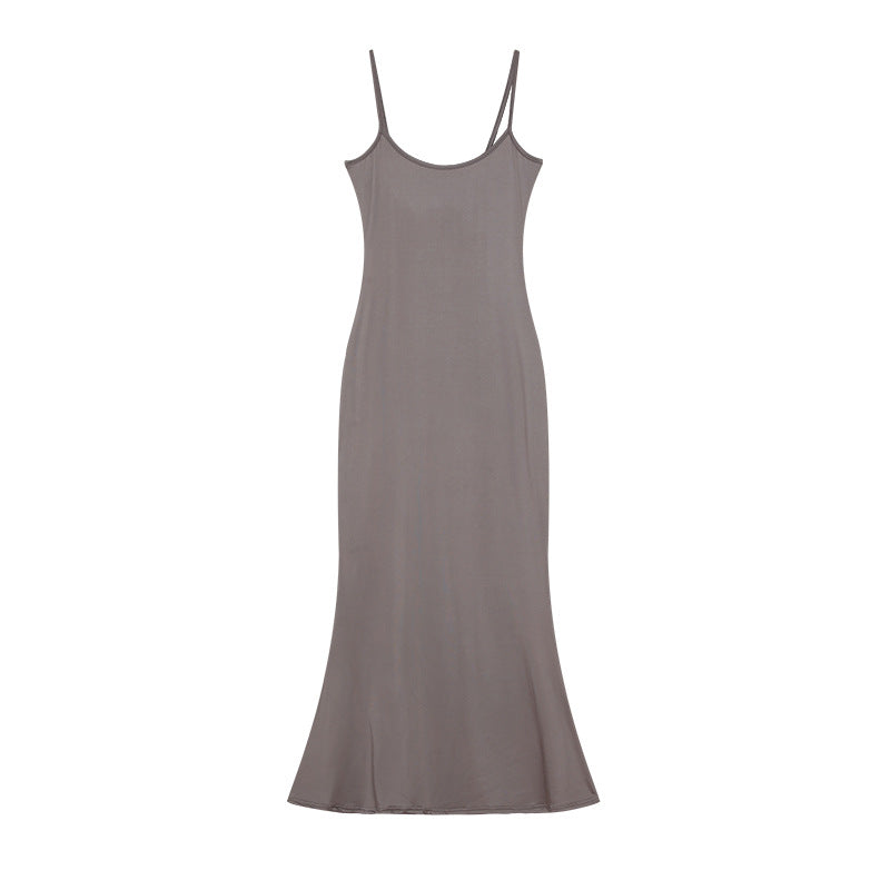 Damen Elegantes Slip Maxi Kleid Drune