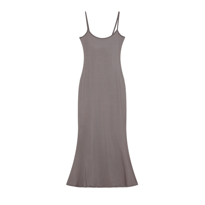 Damen Elegantes Slip Maxi Kleid Drune