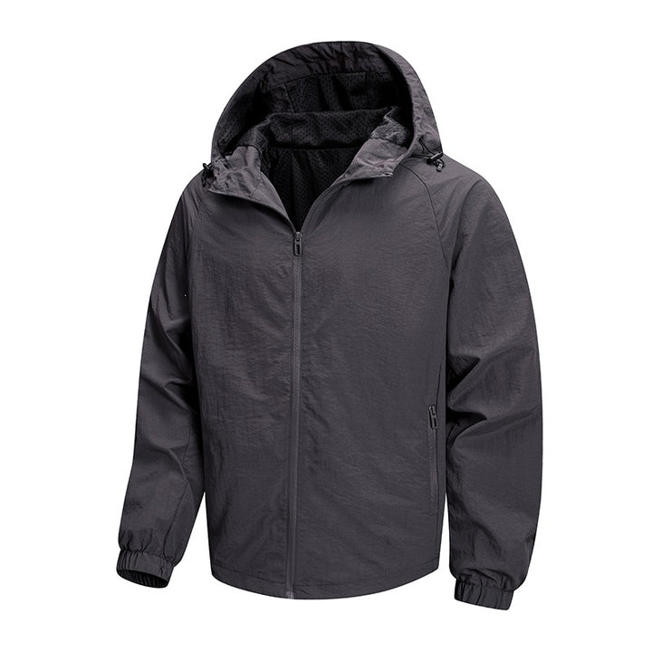 Herren Leichte Übergangsjacke mit Kapuze und atmungsaktiven Einsätzen Drune