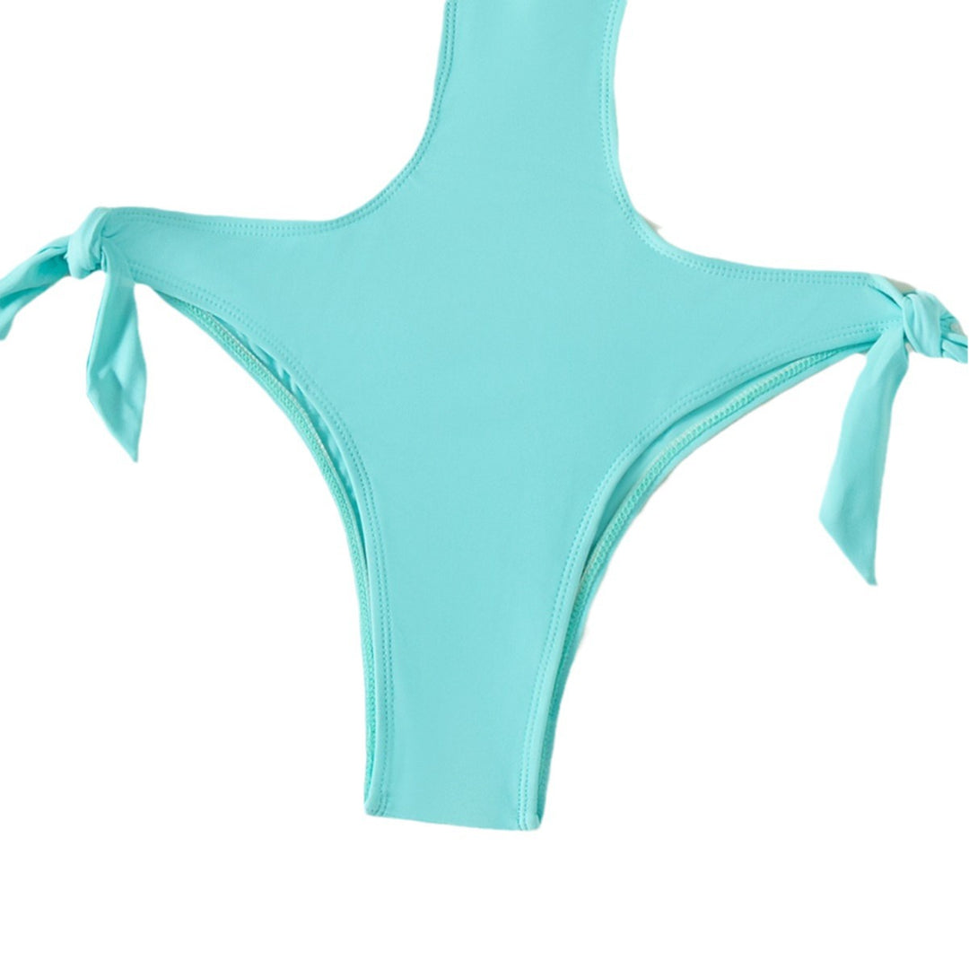 Damen Eleganter Cut-Out-Badeanzug mit Schleifendetail Drune