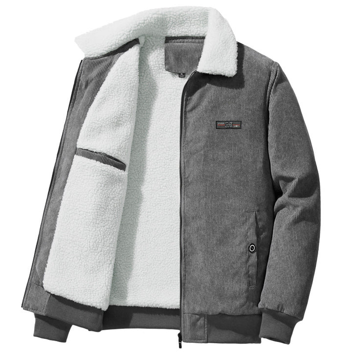 Herren  Cordura Fleece gefütterte Zip-Up Kragen Bomberjacke mit innerer Brusttasche Drune