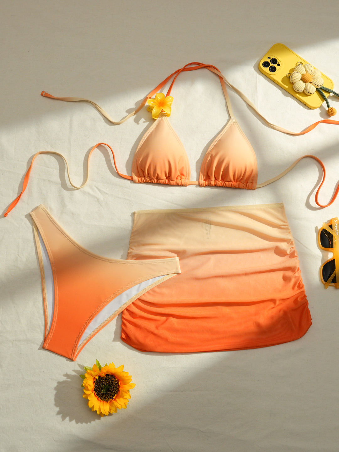 Damen Sportliches Bikini-Set mit modularem Rock Drune