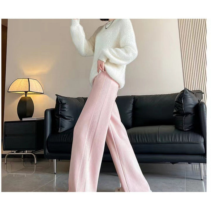 Damen Oversized Strickpullover mit breitem Streifenmuster und lässigem Schnitt Drune