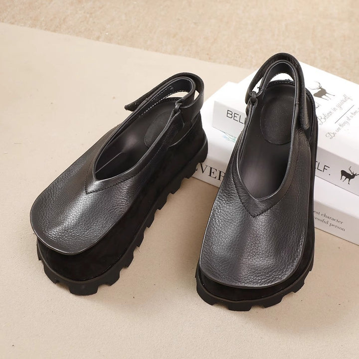 Damen Luftige Slip-On Sandalen mit ergonomischer Sohle und praktischem Riemen Drune