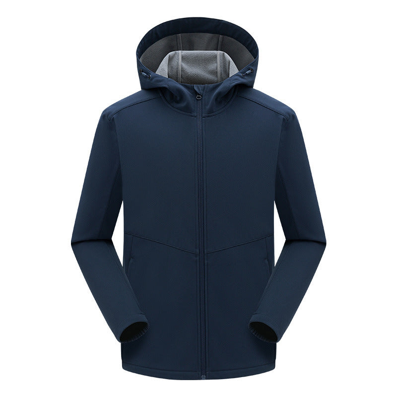 Herren technische Softshelljacke mit fleecegefütterter Kapuze und elastischem Stretchschnitt Drune