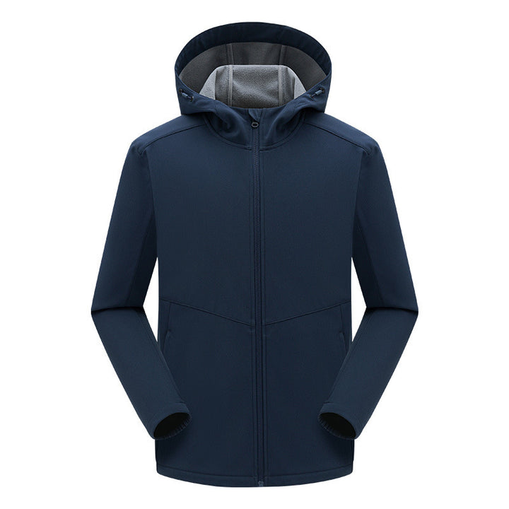 Herren technische Softshelljacke mit fleecegefütterter Kapuze und elastischem Stretchschnitt Drune