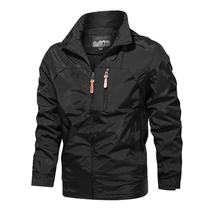 Herren nan leichte wasserabweisende Softshell Outdoorjacke mit Kapuze Brusttasche Drune