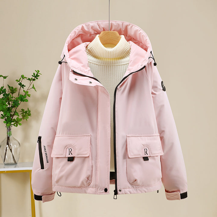 Damen Sportliche und funktionale Outdoor-Jacke mit Kapuze und zahlreichen Taschen Drune