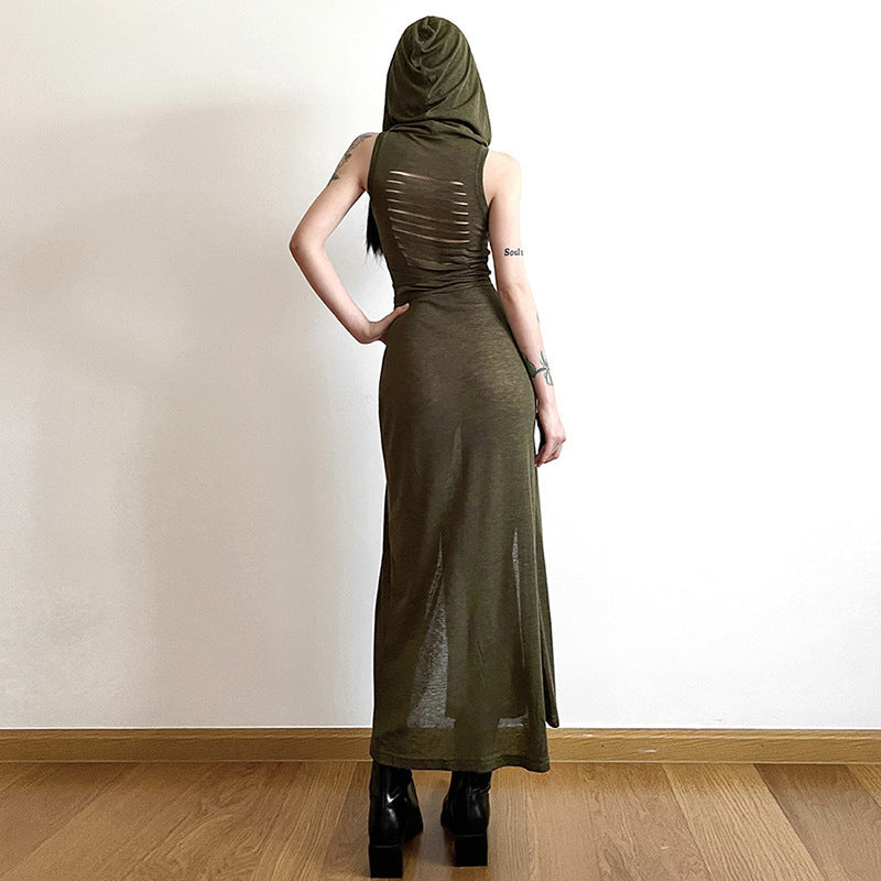 Femme High-Slit Maxi Kleid Drune