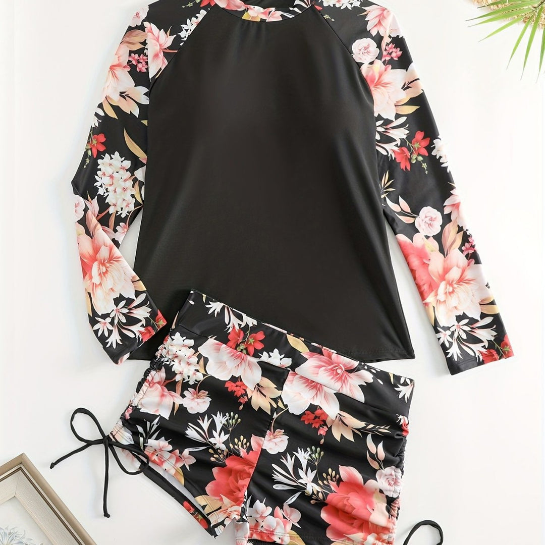 Damen Rashguard und Badeshorts Set Drune