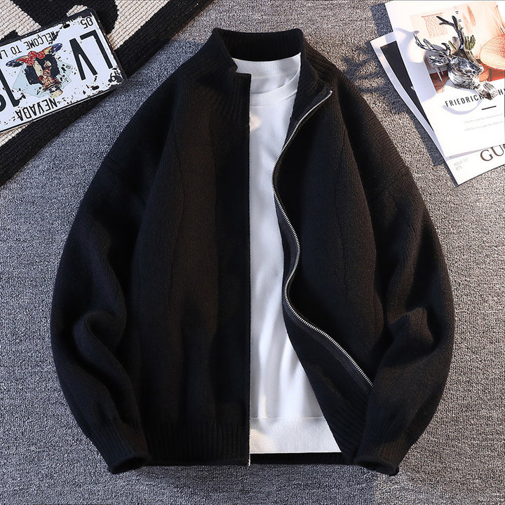 Herren Lässiger Windbreaker mit hochgeschlossenem Reißverschluss Drune