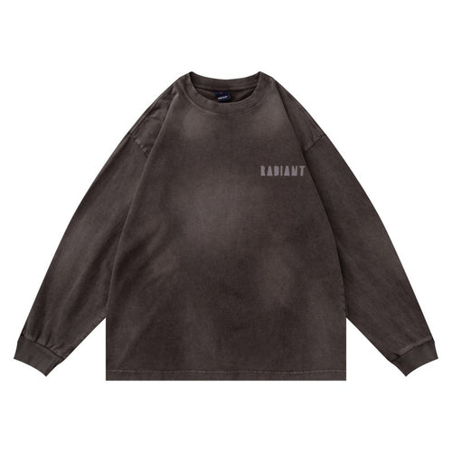 Unisex Oversize-Sweatshirt mit pigmentierter Waschung und dezentem Brustprint Drune