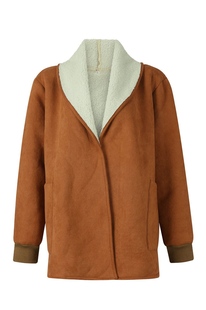 Drune | Revers Wildleder und Schafswolle Thermojacke