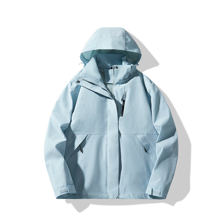 Herren Technische wasserdichte Kapuzen-Shelljacke im minimalistischen Urban-Look Drune