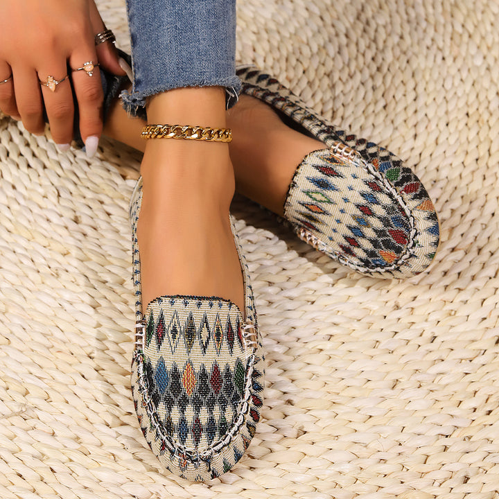 Damen Elegante Texturierte Slipper Drune