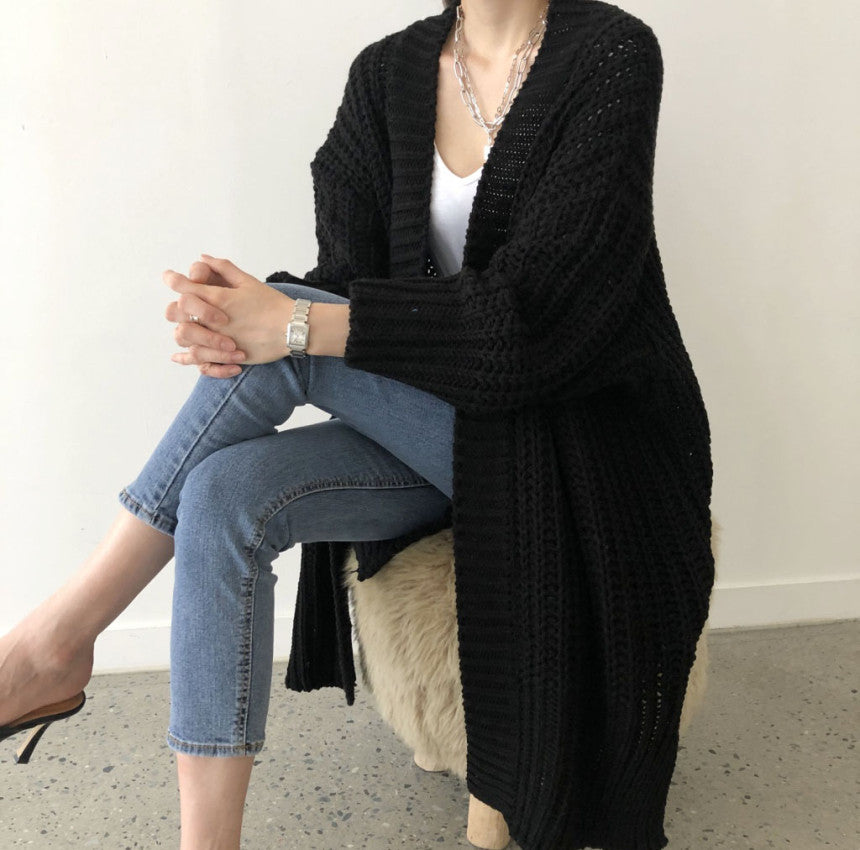Damen Strickjacke mit offenem Schnitt und lässigen Details Drune